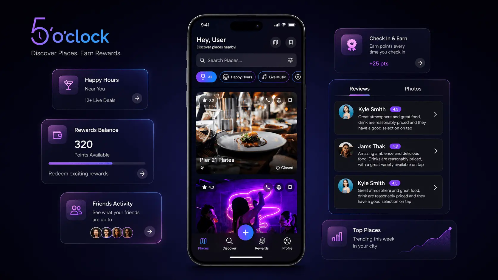 5 O’Clock social dining and nightlife platform